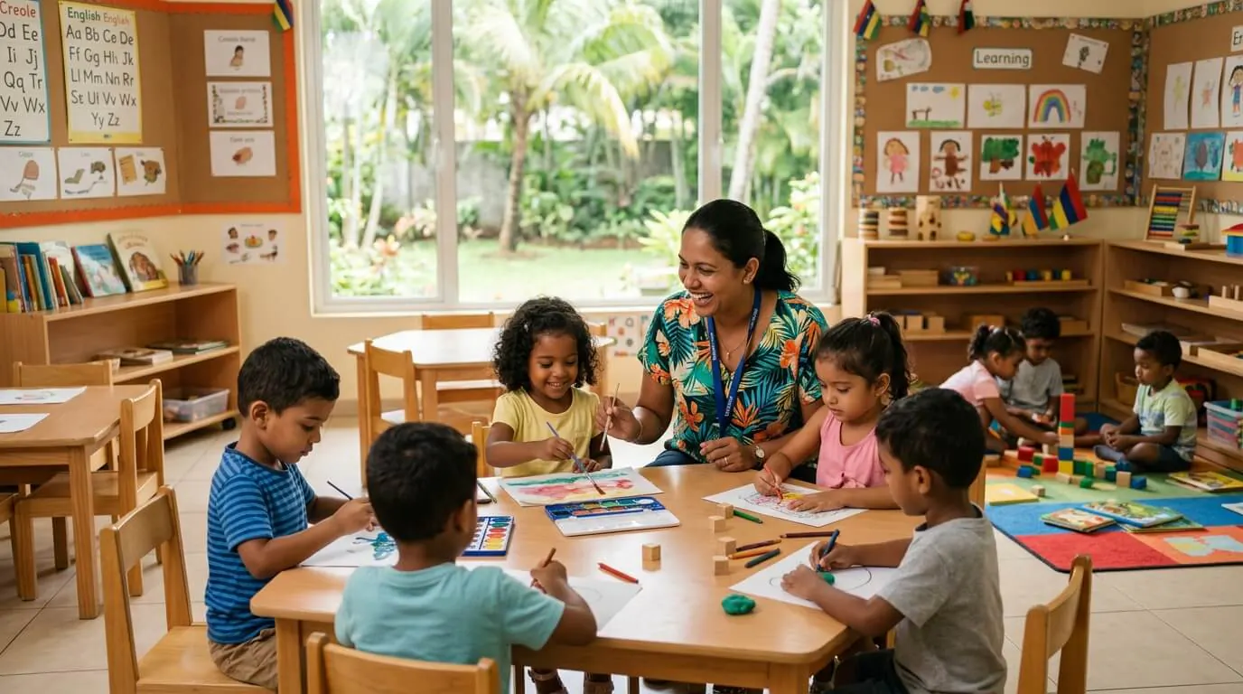 Children learning together at Heaven’s Seed School